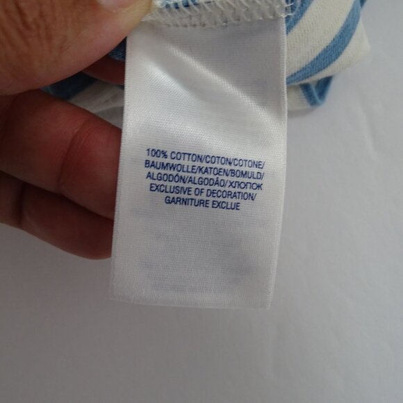 Ralph Lauren Striped Tank Top Girls Size 4 4T Blue Cream Cotton Nautical Summer - Picture 5 of 7